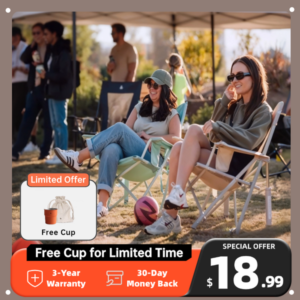【Top-Selling！】 Outdoor XL Elite Portable Rocking Chair with Pocket (Free Cup for Limited Time)